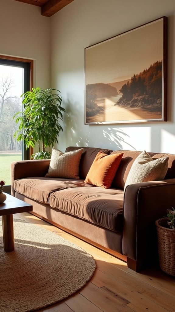 cozy nature inspired brown decor