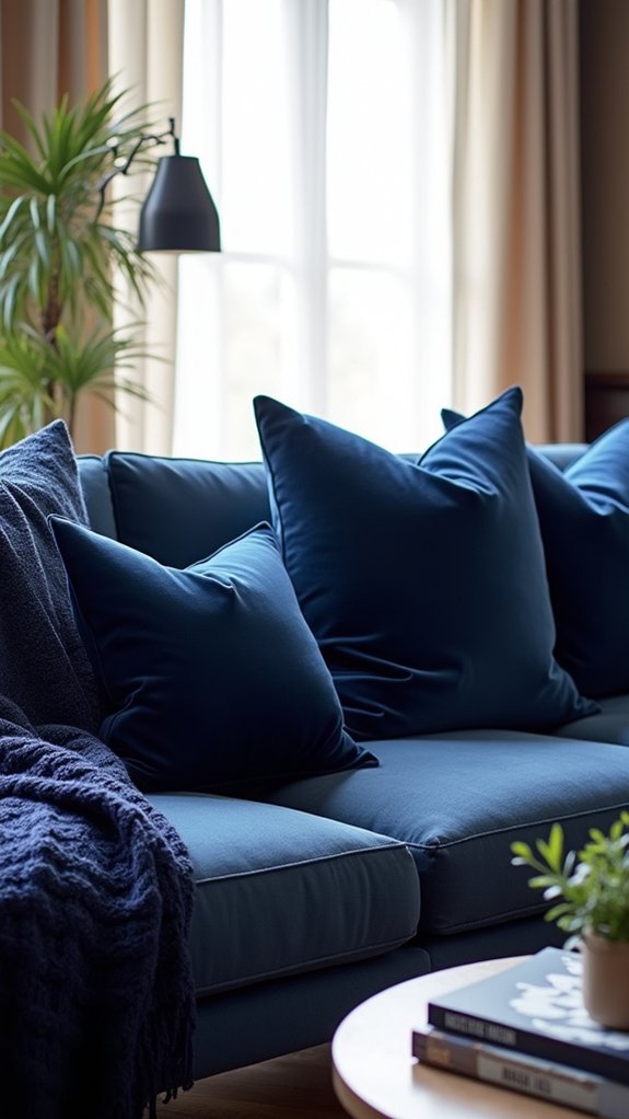 cozy navy textiles transformation