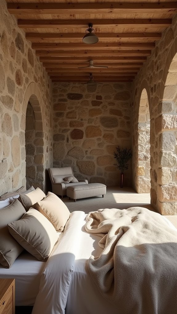 cozy open stone dividers