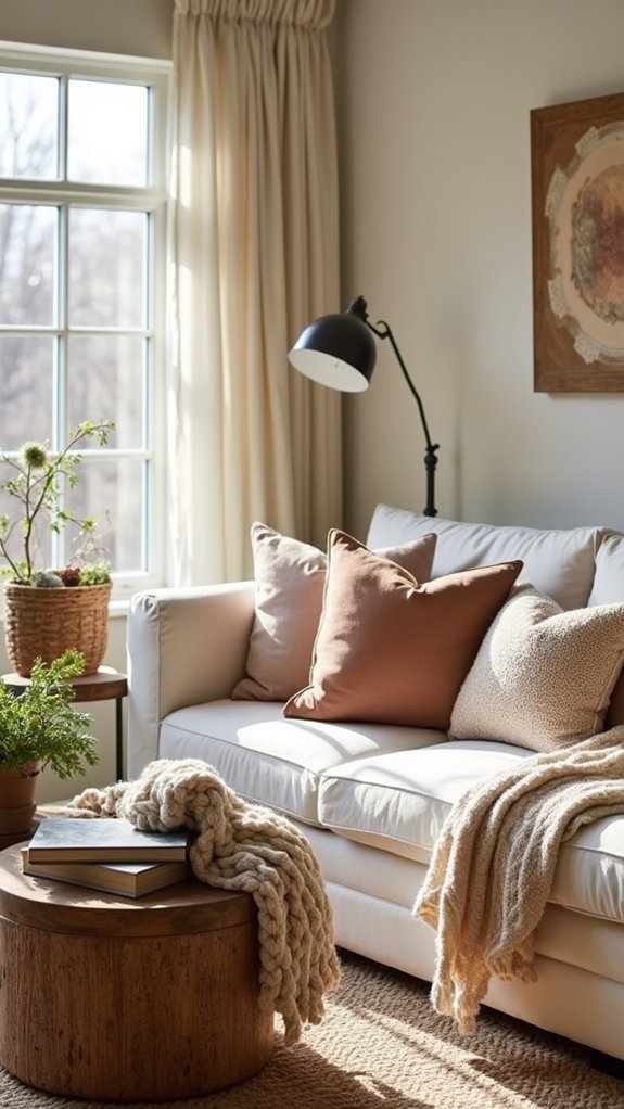cozy organized living room decor