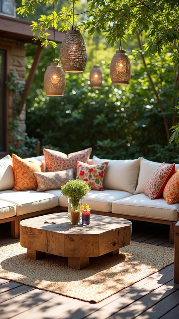 cozy outdoor sectional retreat