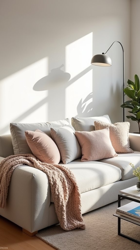 cozy pillows and blankets