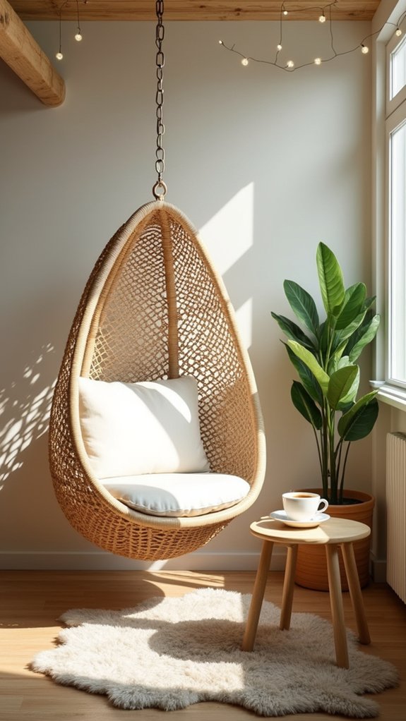 cozy playful hanging chairs