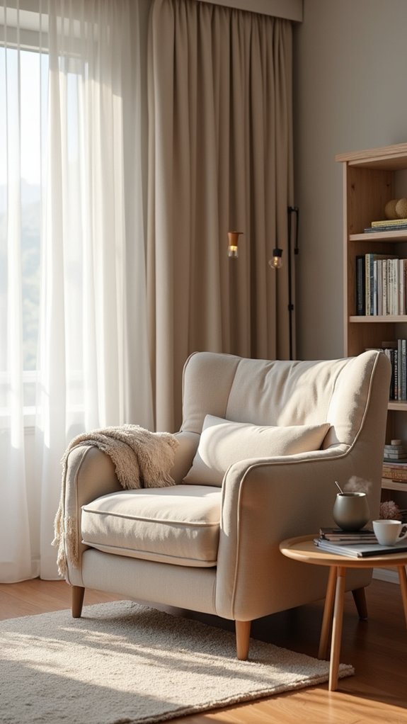 cozy plush armchair retreat