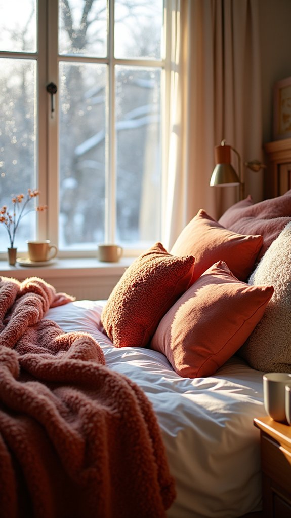 cozy plush throw pillows