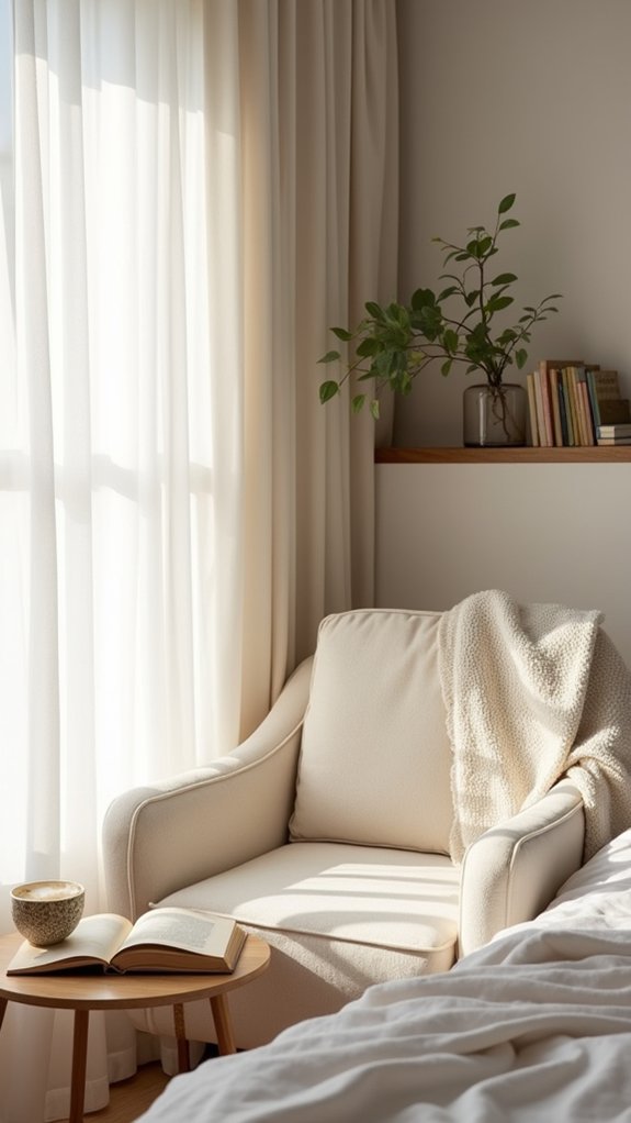 cozy reading nook creation