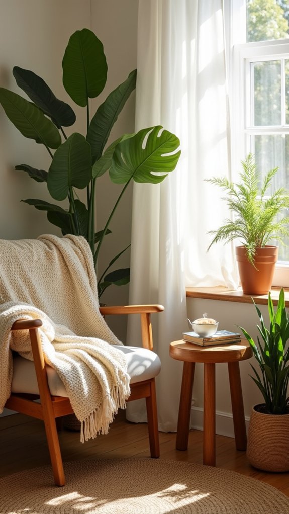 cozy reading nook setup