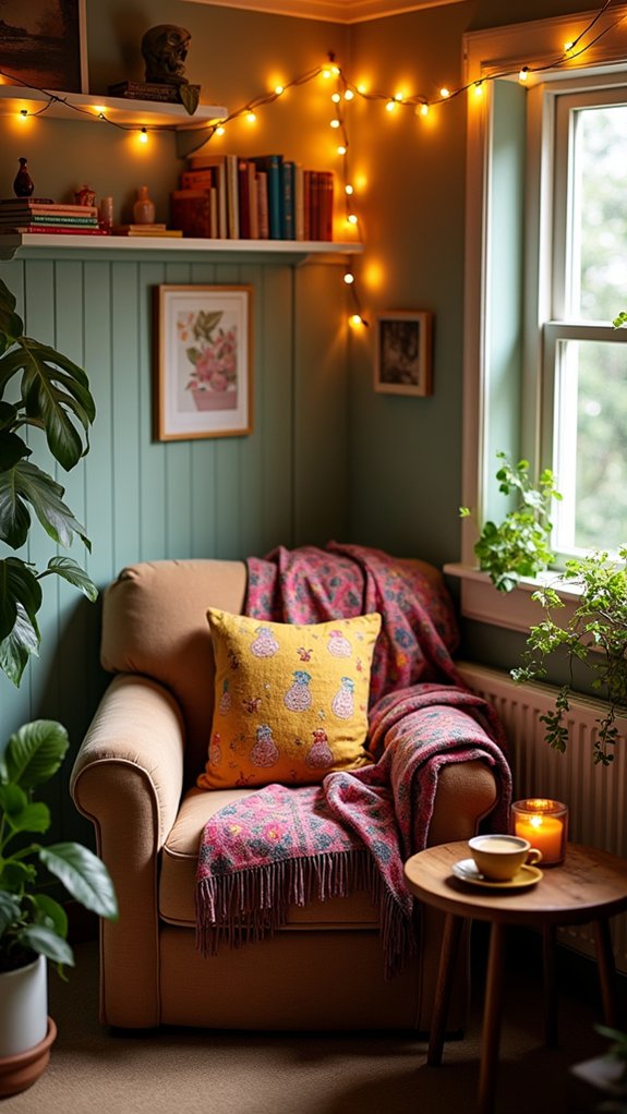 cozy reading nook setup