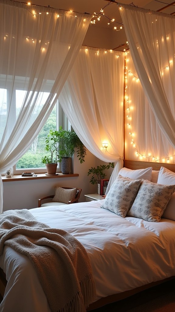 cozy retreat with drapes