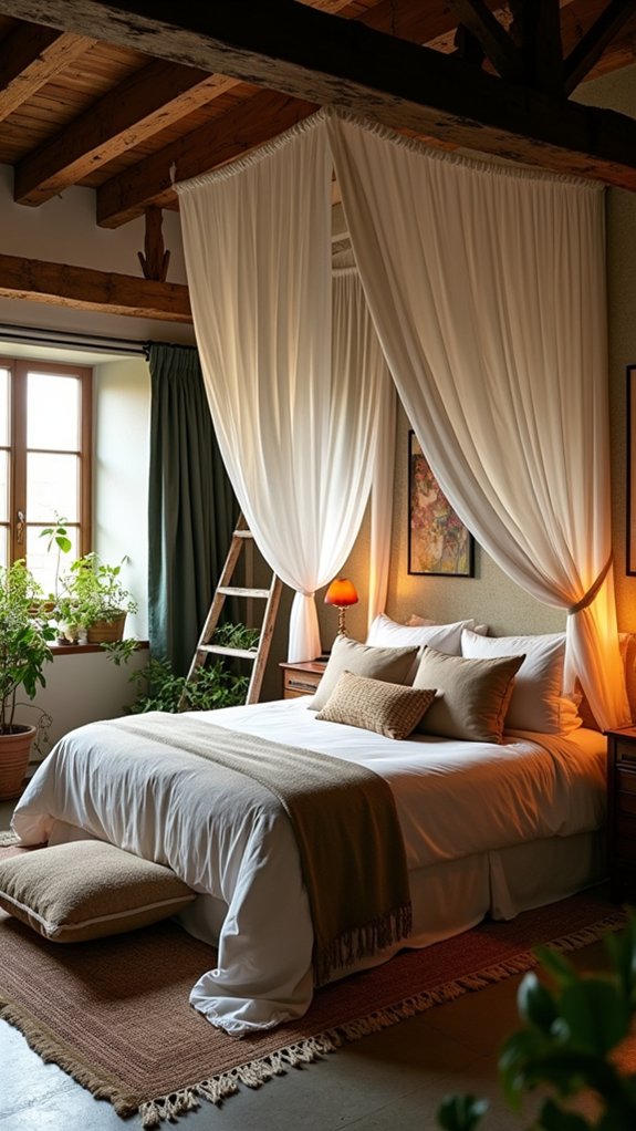 cozy retreat with drapes