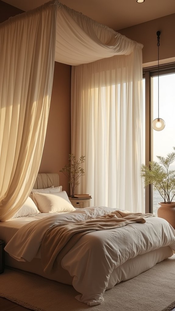 cozy retreat with drapes