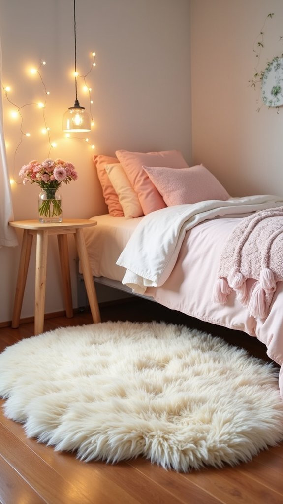cozy rug enhances comfort