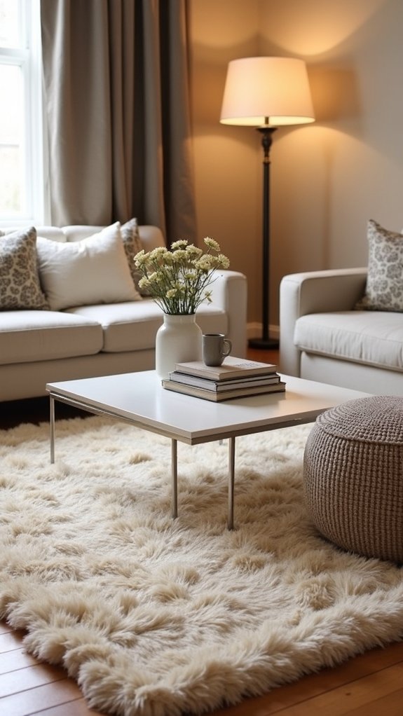cozy rug transforms living space