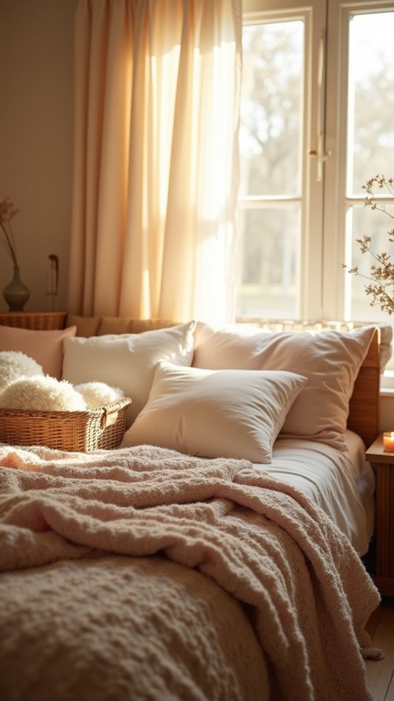 cozy soft textile layers