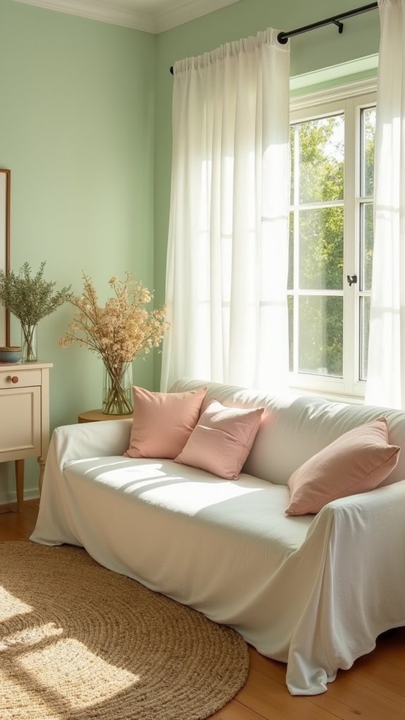 cozy spring living room