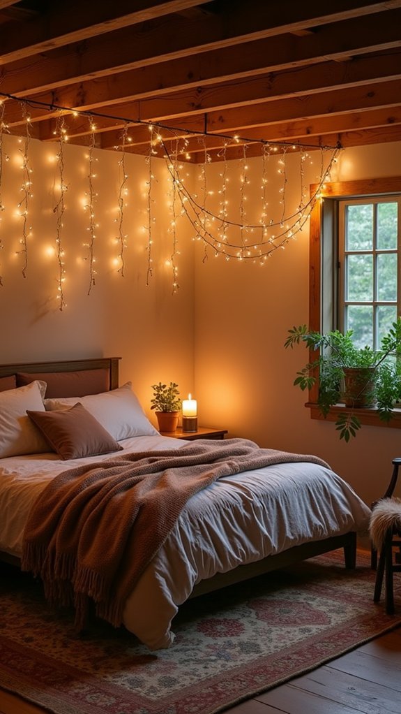 cozy string light ambience