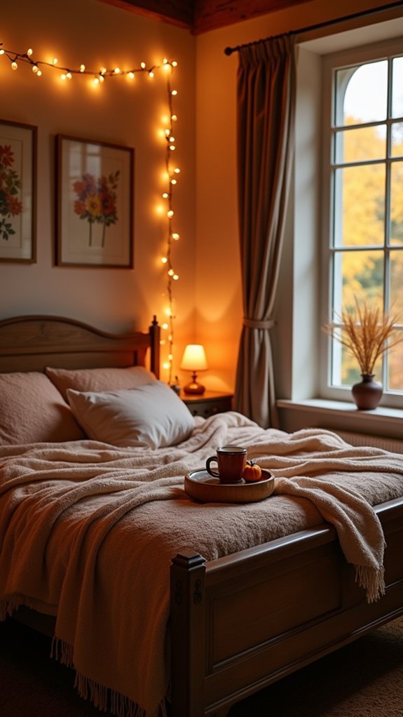 cozy string light decor