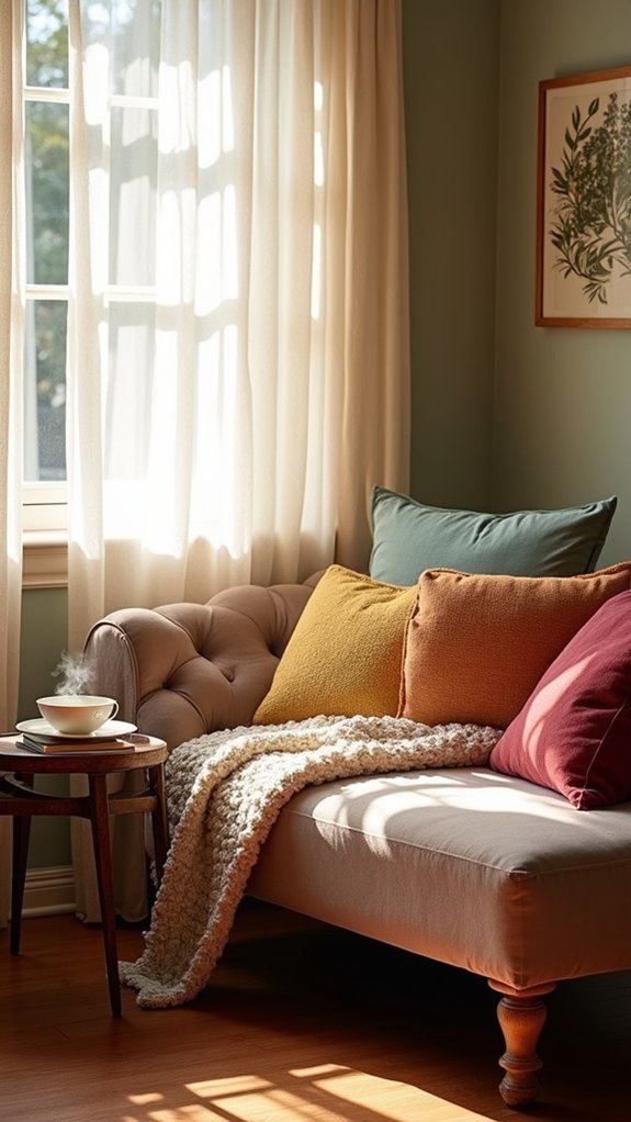 cozy stylish reading nook