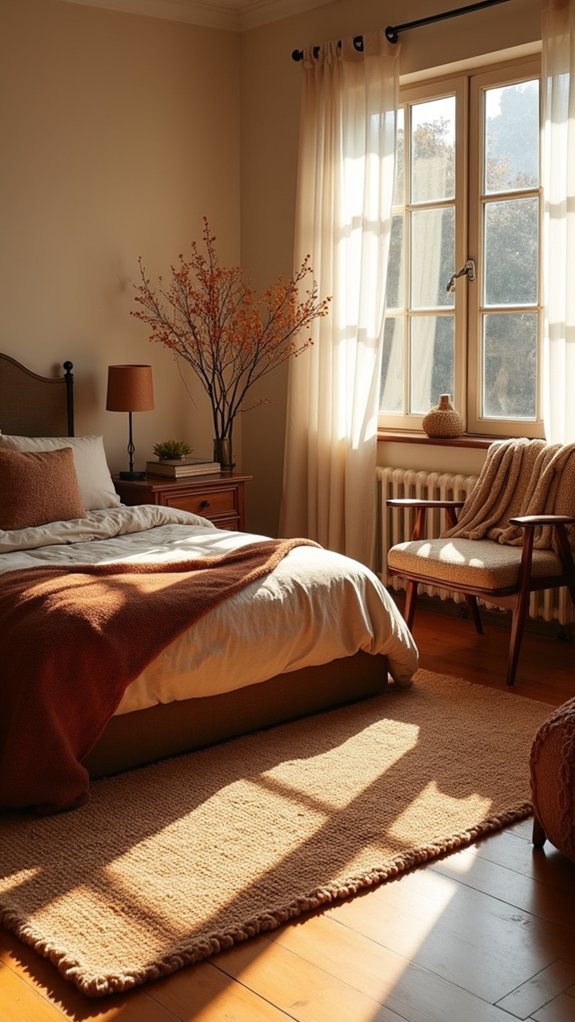 cozy textured rugs enhance warmth