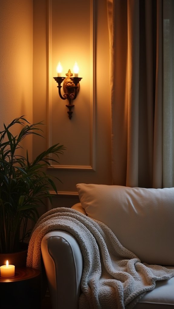 cozy wall sconces ambiance