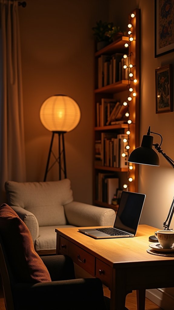 cozy warm adjustable lighting