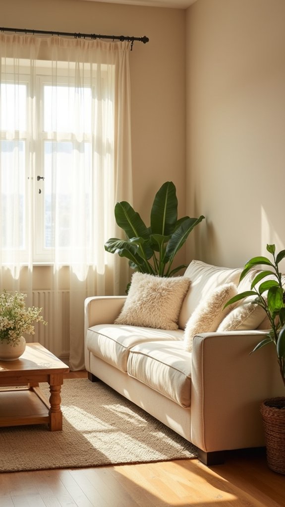 cozy warm beige walls