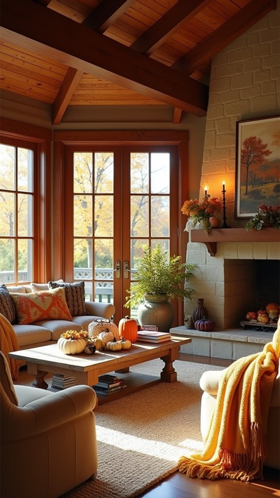 cozy warm wood finishes