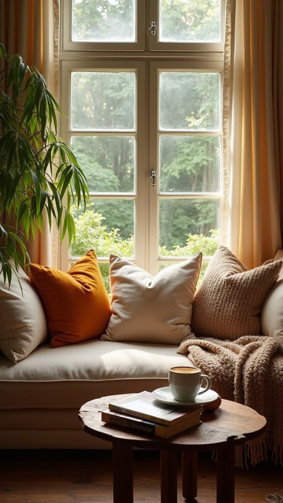cozy window seat nook