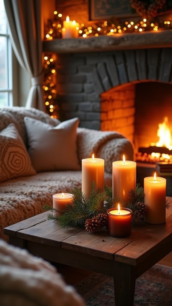 cozy winter ambiance candles