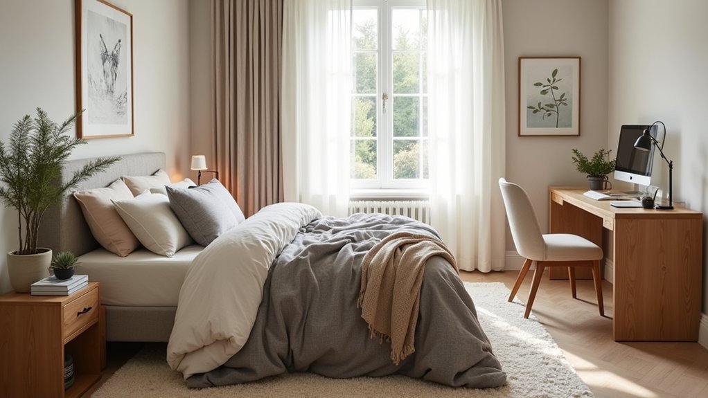 22 Cozy Bedrooms With Desks That Balance Work and Rest cozy work rest bedroom designs