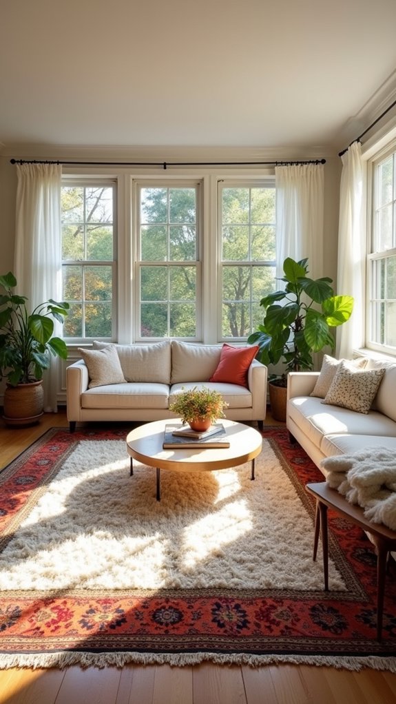 define spaces with rugs