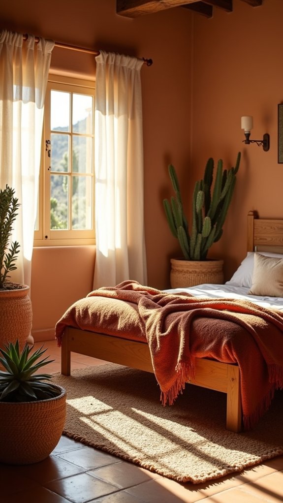 desert inspired earthy bedroom warmth