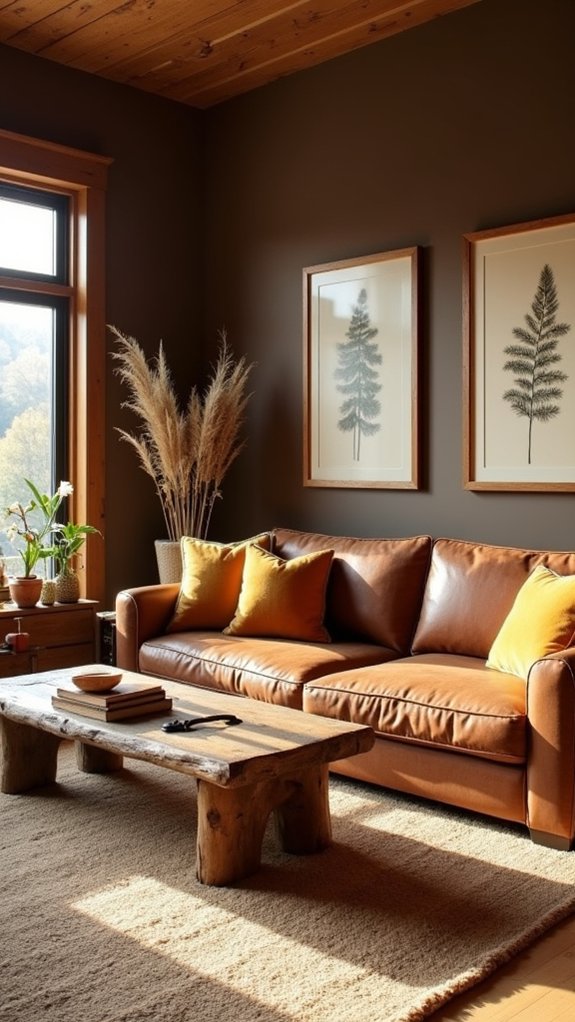 earthy browns with metallics