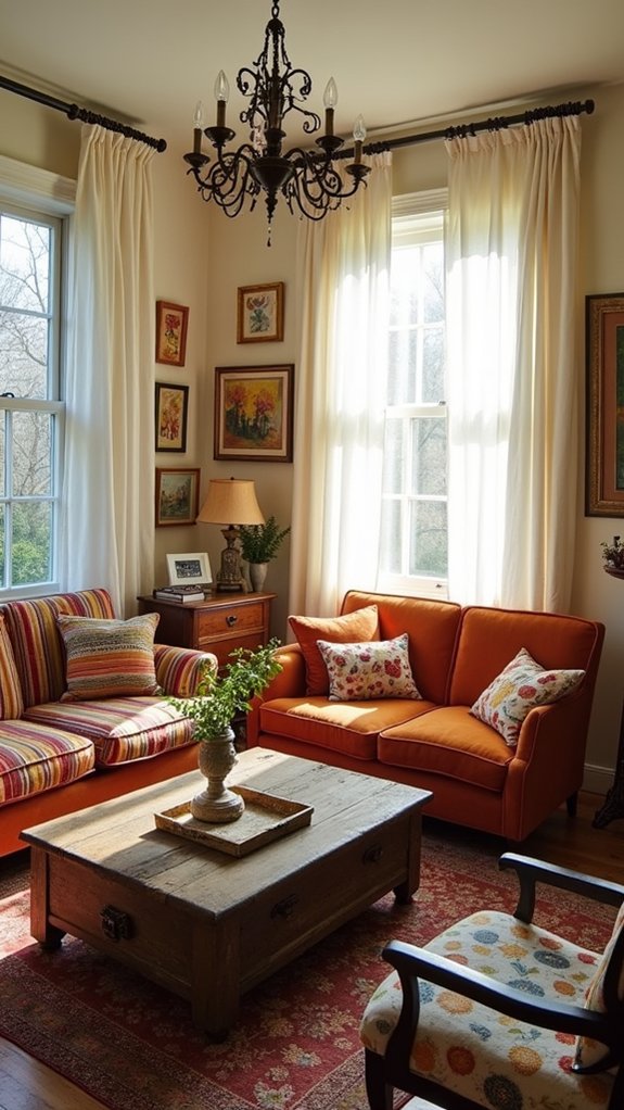 eclectic artwork adds personality