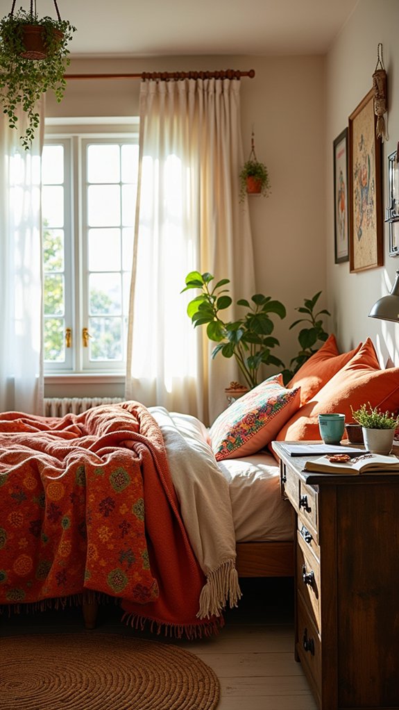 eclectic bohemian workspace decor