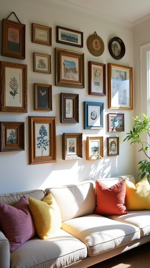 eclectic frame gallery wall