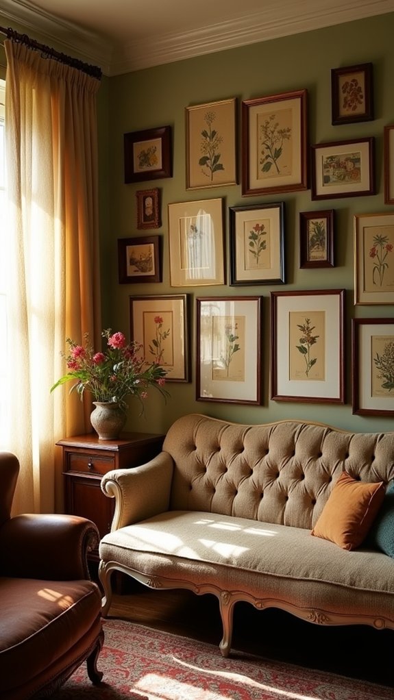 eclectic gallery wall design