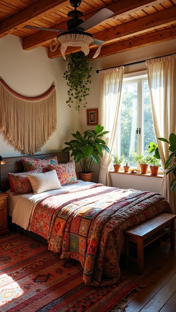 eclectic global textile decor