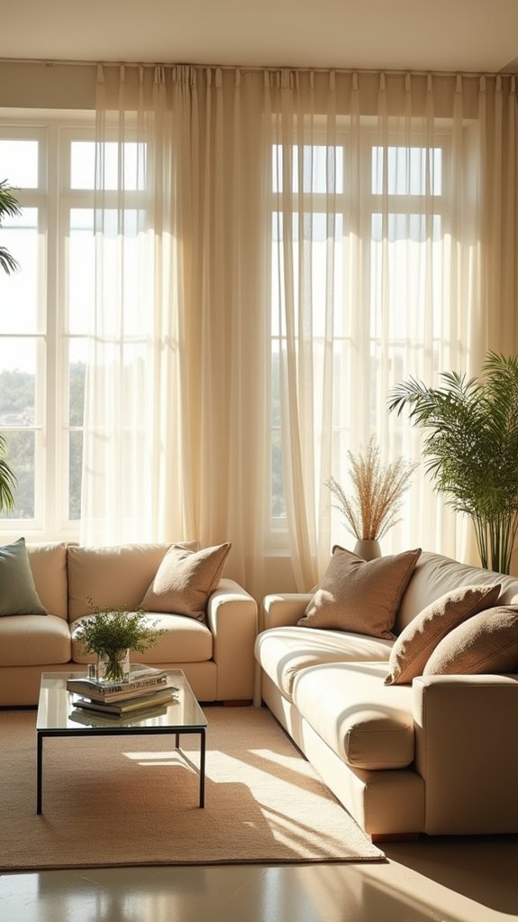 elegant atmosphere with curtains