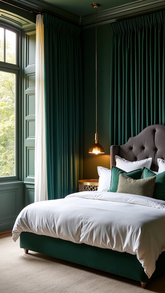 elegant velvet bedroom decor