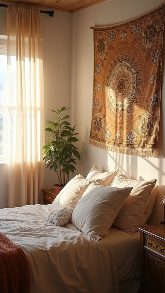 elevate bedroom with tapestry