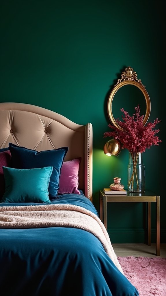 emerald green bedroom retreat