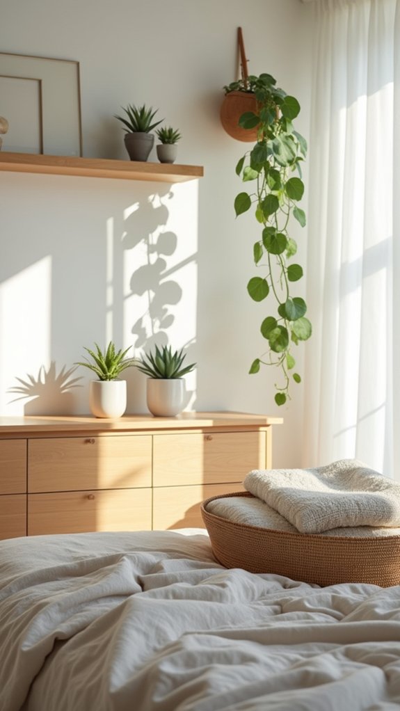 enhance bedroom with greenery