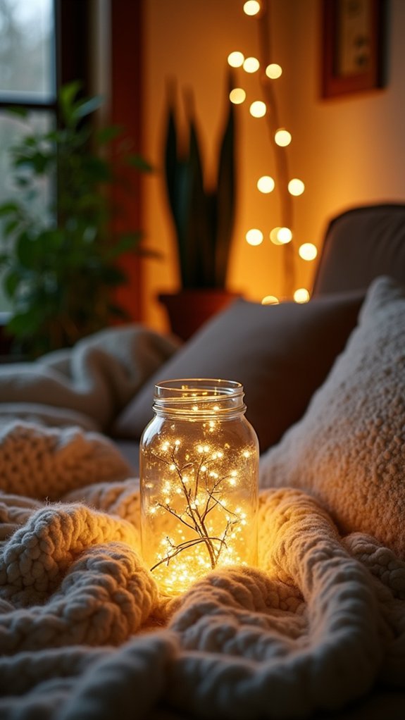 fairy light jar display