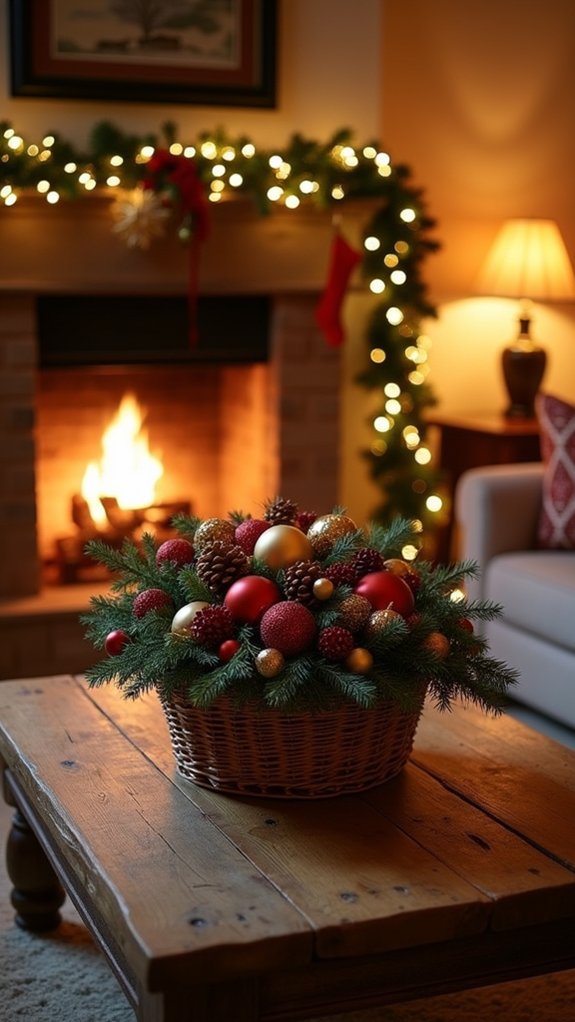 festive holiday table centerpiece