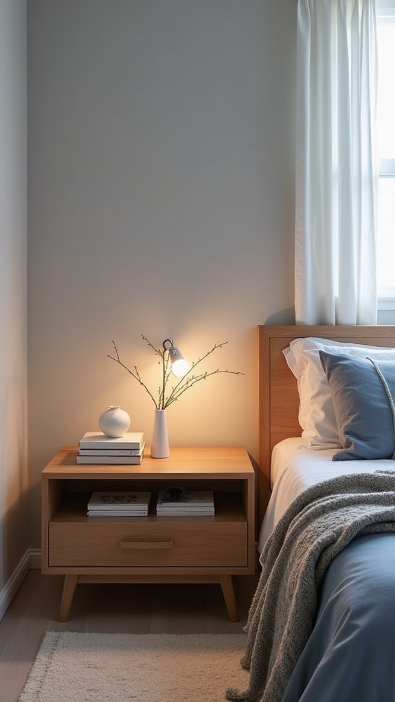functional and organized nightstand
