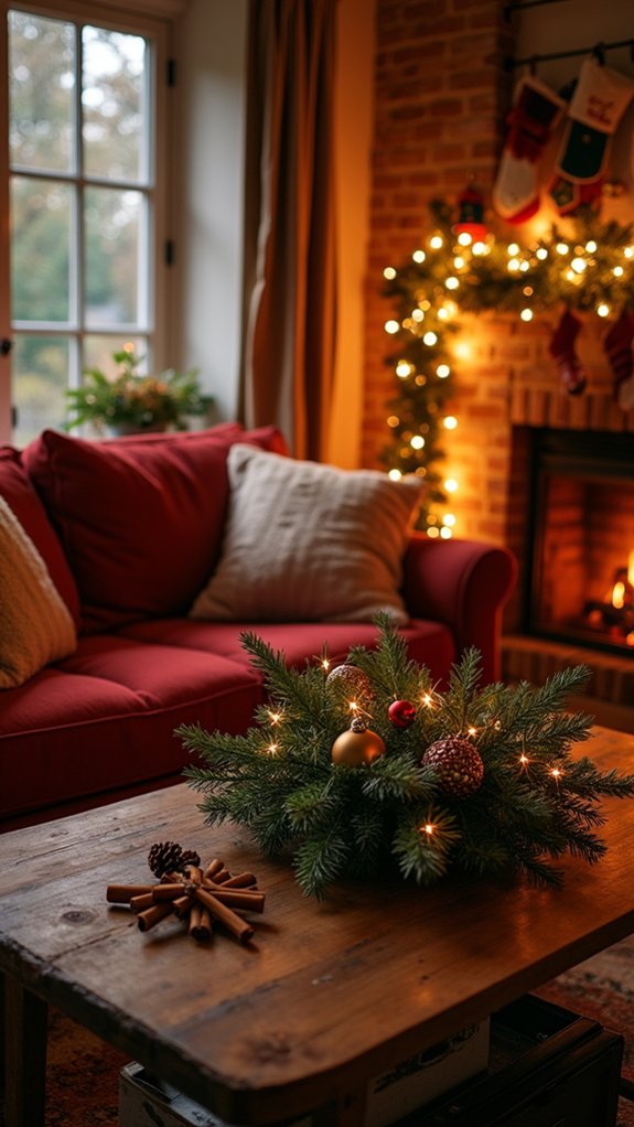 holiday coffee table decor