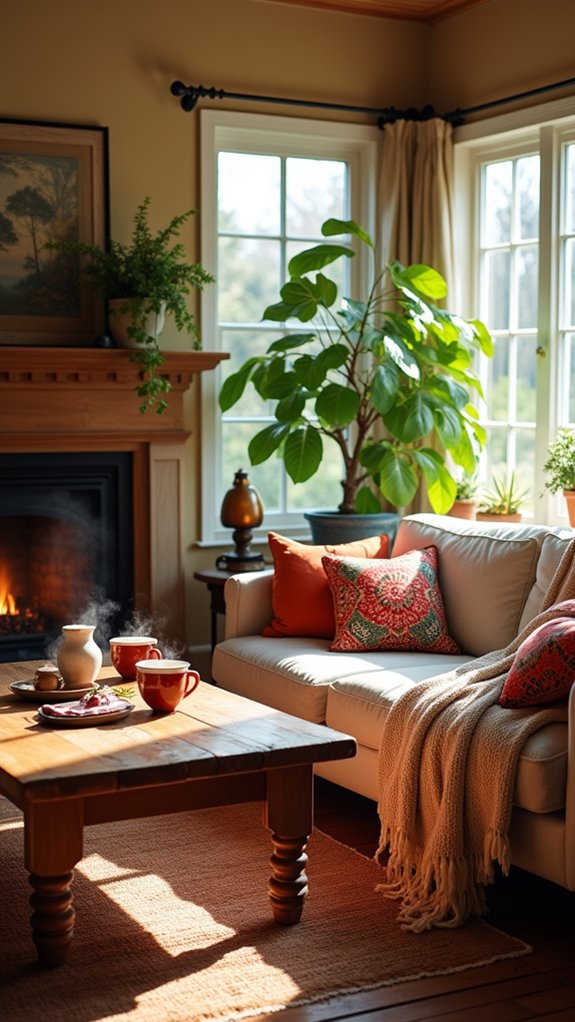 indoor plants create coziness
