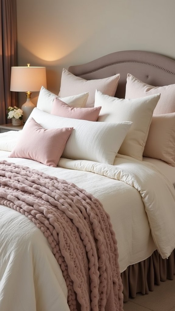 layered bedskirts for depth