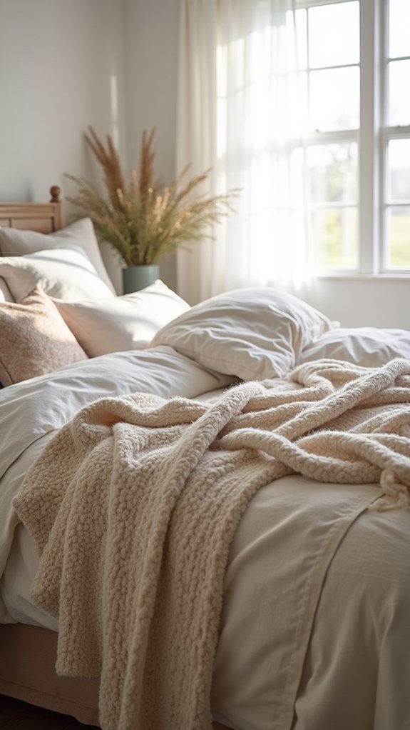 layered blankets for coziness